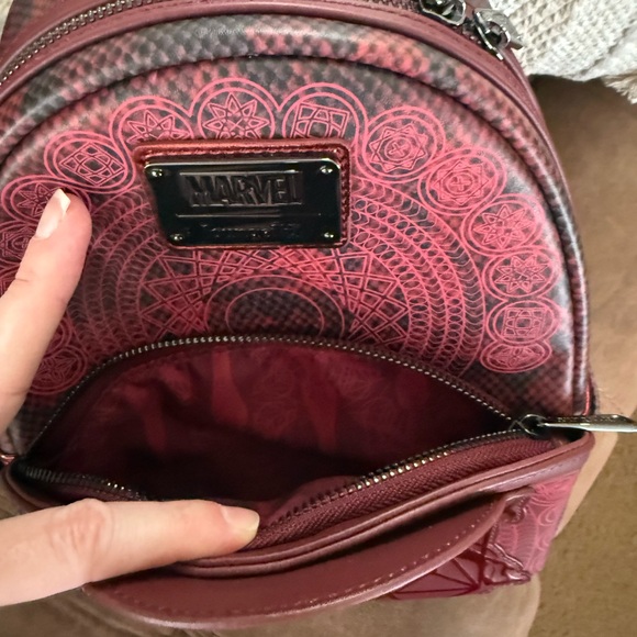 Loungefly Marvel Scarlett Witch Crimson Backpack New with Tags - Picture 8 of 8